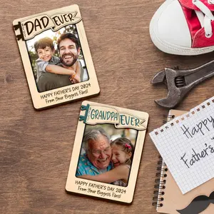 Personalized Dad Grandpa Ever Photo Frame Plaque And Sign, Gift for Dad Plaque And Sign, Father's Day Gift Plaque And Sign, Grandpa Frame Plaque And Sign, Best Dad Ever Plaque And Sign, Custom Photo Frame
