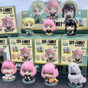 Genuine EAKI Spy Family Sitting Series Surprise Blind Box Anya Toy Figure Mini Cartoon Is Cute Doll Desktop Decorative Gift