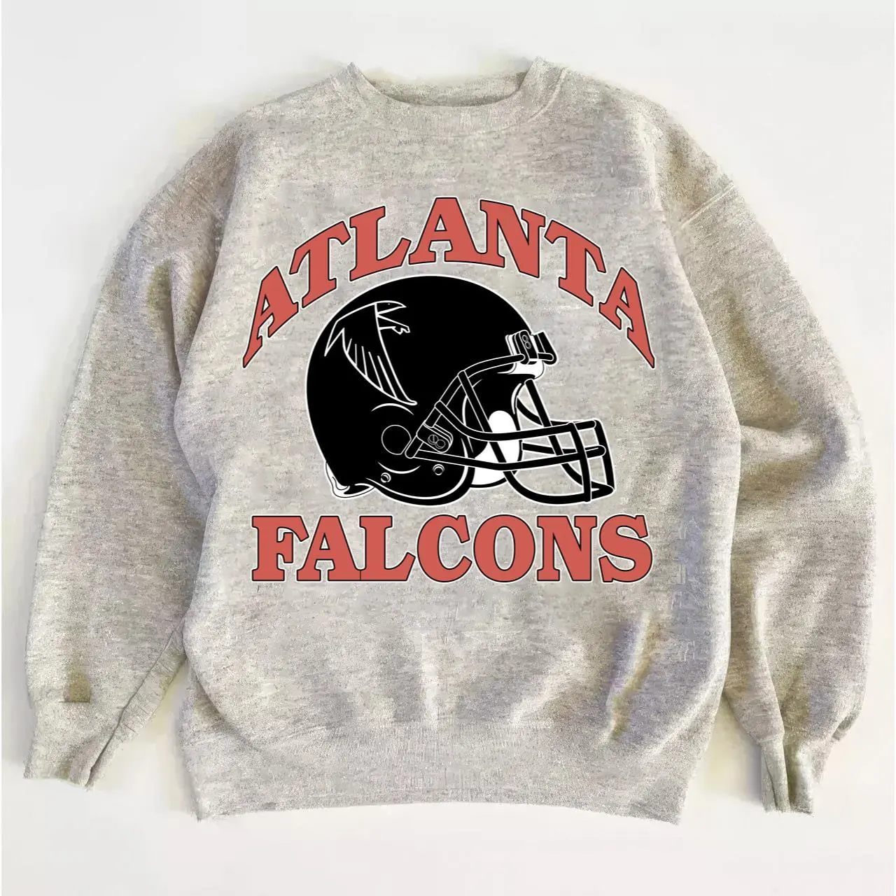 Atlanta Vintage Football Sweatshirt, Retro Unisex Black Crewneck Gift