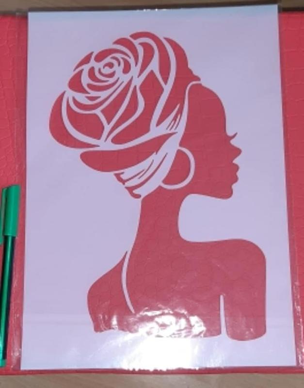 A4 Beauty  Girl Stencil for Painting on   Young Girl Layering Stencil DIY Scrapbook Coloring Decorative Size 8.3 x 11.7inch Template