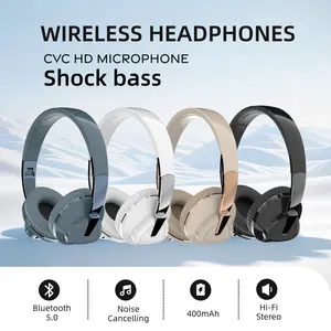 Active Noise Cancelling Wireless Headphones - Bluetooth 5.0, 24H Game Time, Built-In CVC HD Microphone, 3.5 mm Jack, TF Card Support, Over Ear Audio Electronic, Manufacturer Warranty, Suitable for Travel, Ideal for PS4 & iPad, Christmas Gift