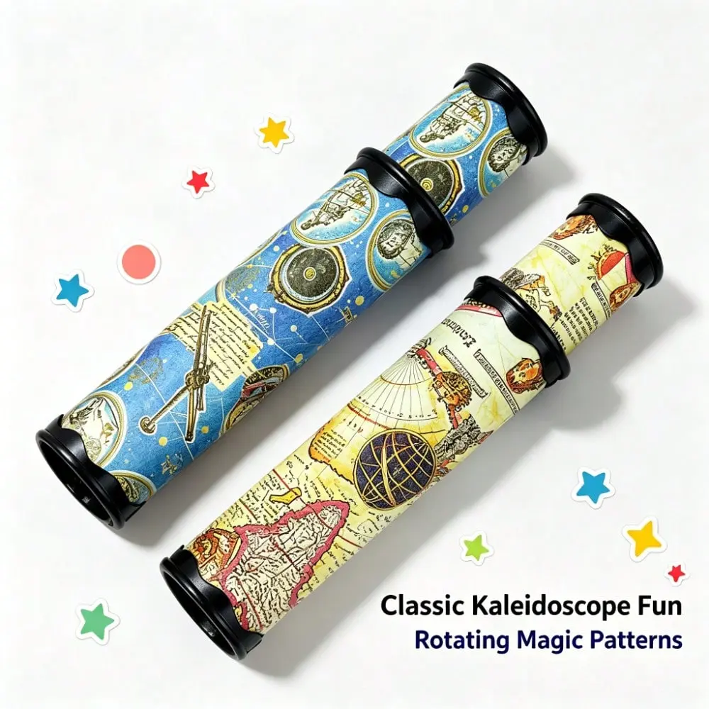 1pc Classic children's kaleidoscope, retro rotating kaleidoscope toys, early education sensory puzzle toys, portable handheld novelty toys, party gifts, classroom rewards for outdoor play toys
