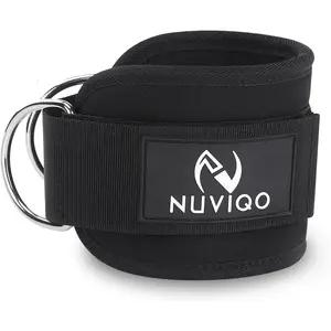 Ankle Strap for Cable Machines with D-Ring Attachment - Fully Adjustable - for Legs, Glutes, HIPS and Abs Workout