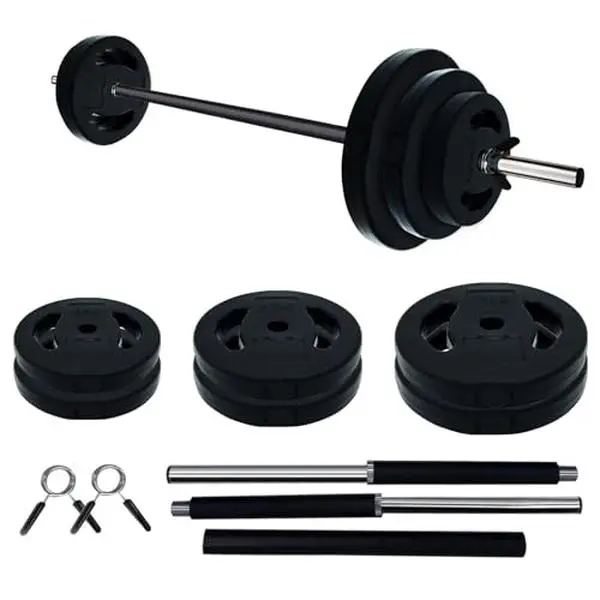 GARVEE Adjustable Barbell Weight Set with Cardio Pump & 51-Inch Bar - Multi-Color Free Weights for Home Gym and Strength Training