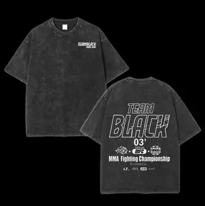 Team Black Jinx MMA Gym Manhwa Vintage Washed Graphic Tee Unisex Heavyweight Soft Cotton T-Shirt, Joo Jaekyung Manhwa, BL Korean Streetwear Tshirt, Fabric Menswear