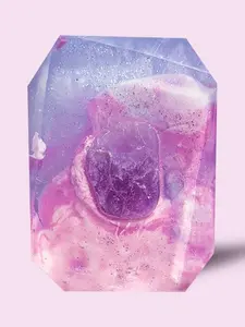 Crystal Bar Soap - Flight to Venus - Vegan - Crystal Infused - 7 oz - Scented in Parisian Lavender and Amber Aroma Body Care