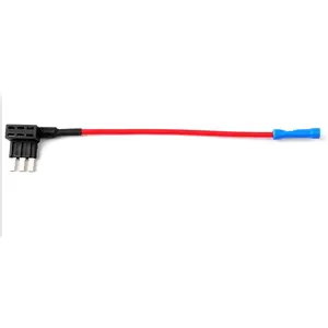 32V 16AWG Micro 3 Fuse Tap, Insulated Automotive Fuse Adapter, 17cm Car Blade Fuse Extender for Automotive Industry, Power Supply, Lighting Appliance, LED Display