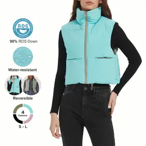 Orolay Outwear Women's Cropped Puffer Vest - Versatile Lightweight Reversible Gilet for Outdoor Activities & Casual Wear with Insulation and Stylish