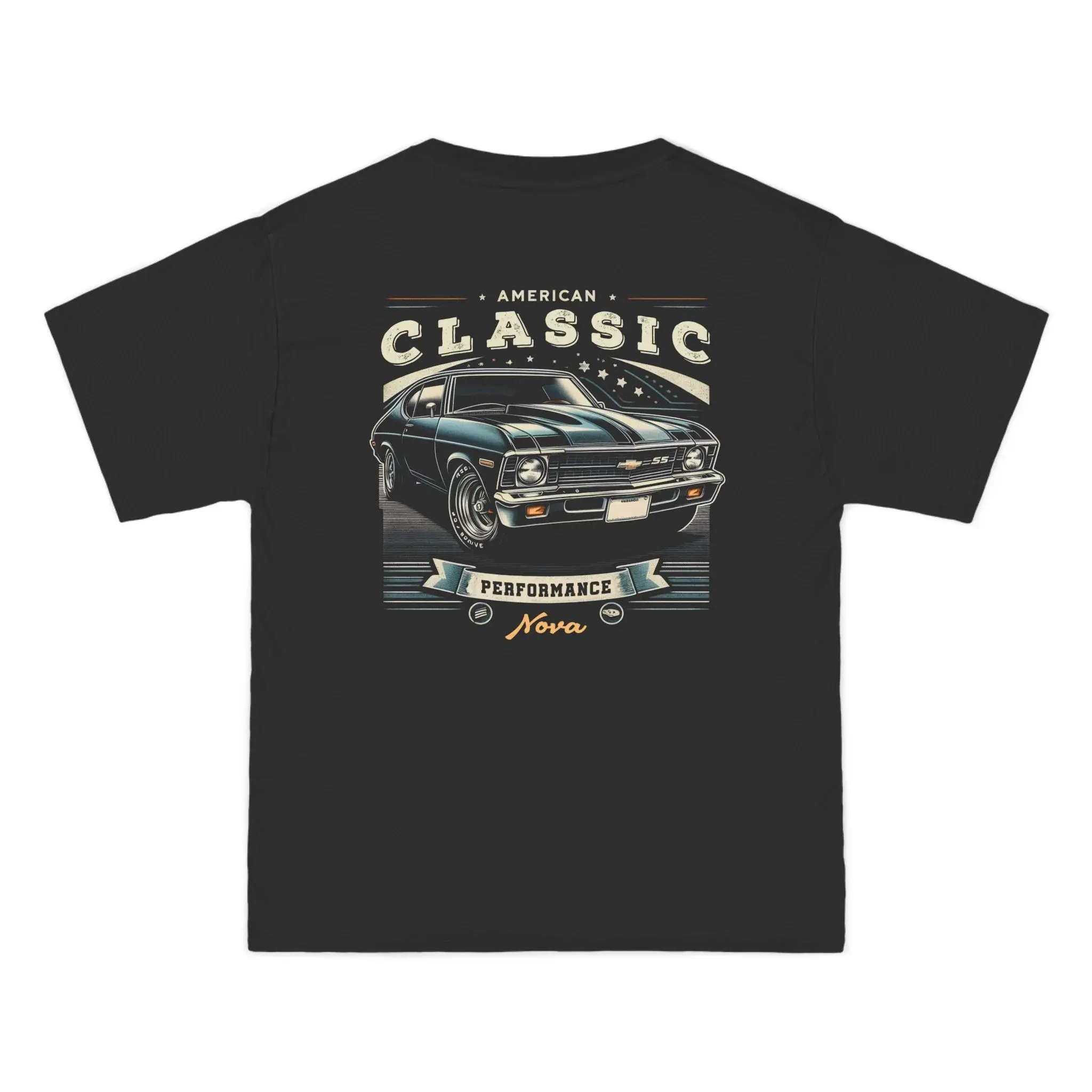 1968–1974 Chevy Nova SS Muscle Car Shirt Retro Vintage American Classic Car T-Shirt Sweatshirt Hoodie 2 Sided, Car Enthusiast And Fans Gift