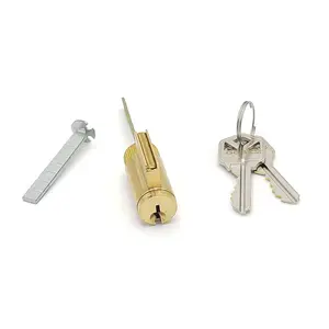 ECS HARDWARE - Durable Premium Key-In-Knob Cylinder US3 Polished Brass KW1