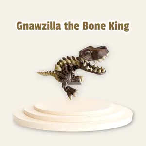 Gnawzilla the Bone King - 3D T-Rex Dinosaur Figurine