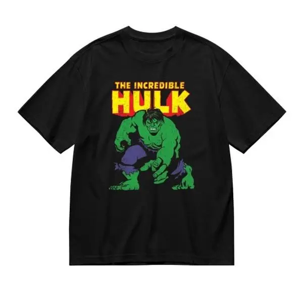 Marvel Hulk T Shirt Premium Cotton Crewneck Short Sleeve Featuring The Incredible Green Giant In Classic Style Perfect For Summer Wear