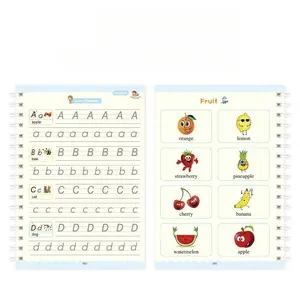 Magic Practice Writing Book Pen for Kindergarten, Calligraphy, English Version, Free Erase, Reusable Writing Notebook, Learning Materials