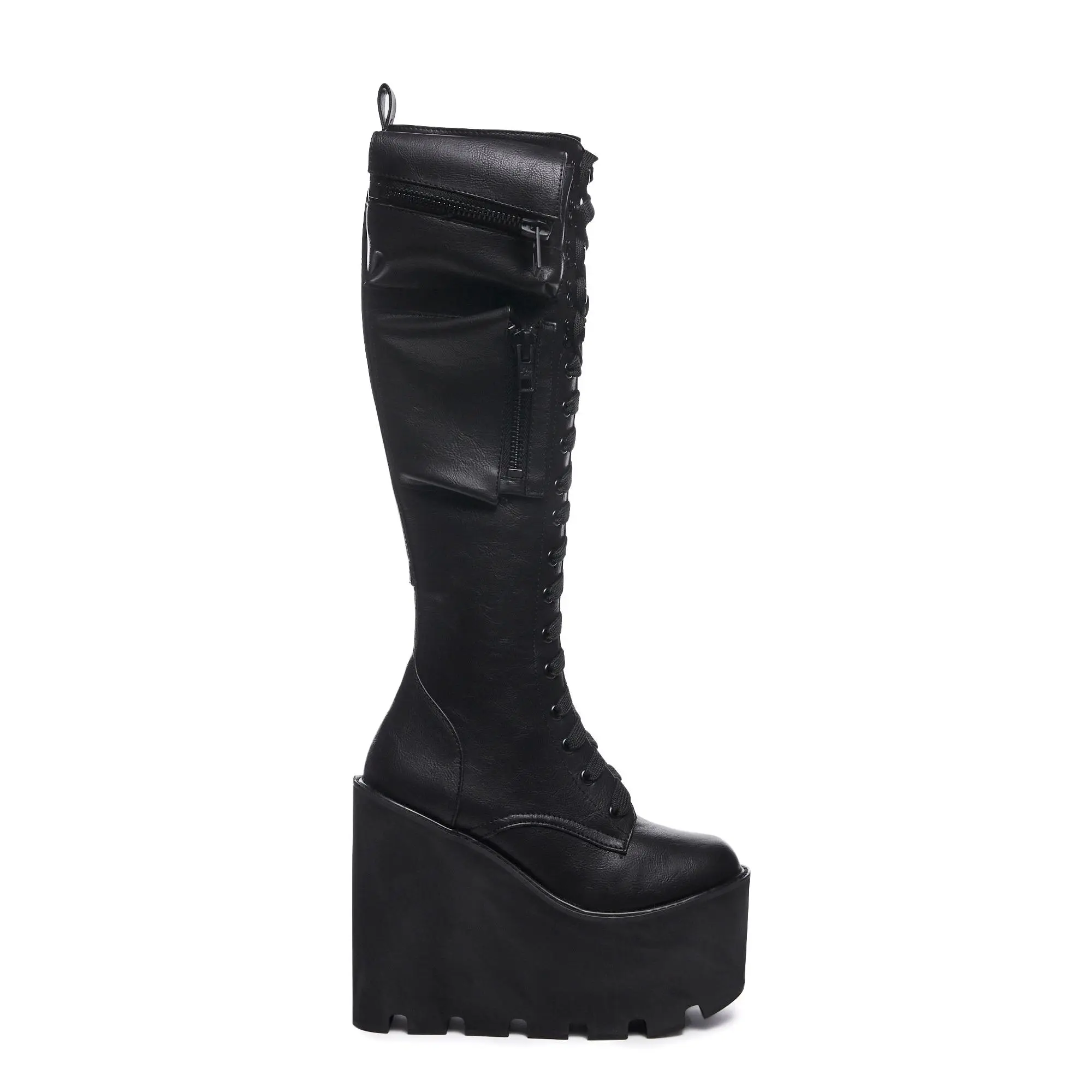 Obsidian Pocket Platform Boots Obsidian Pocket Platform Boots