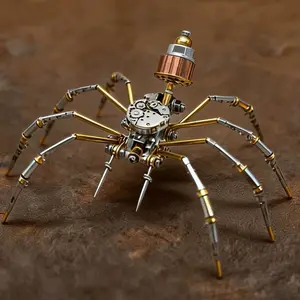 Mechanical Metal DIY 3D Spider Model Insect Brass Puzzle Assembly DIY Gift Craft Hobby for Men for Family and Friends(Mechanical Spider