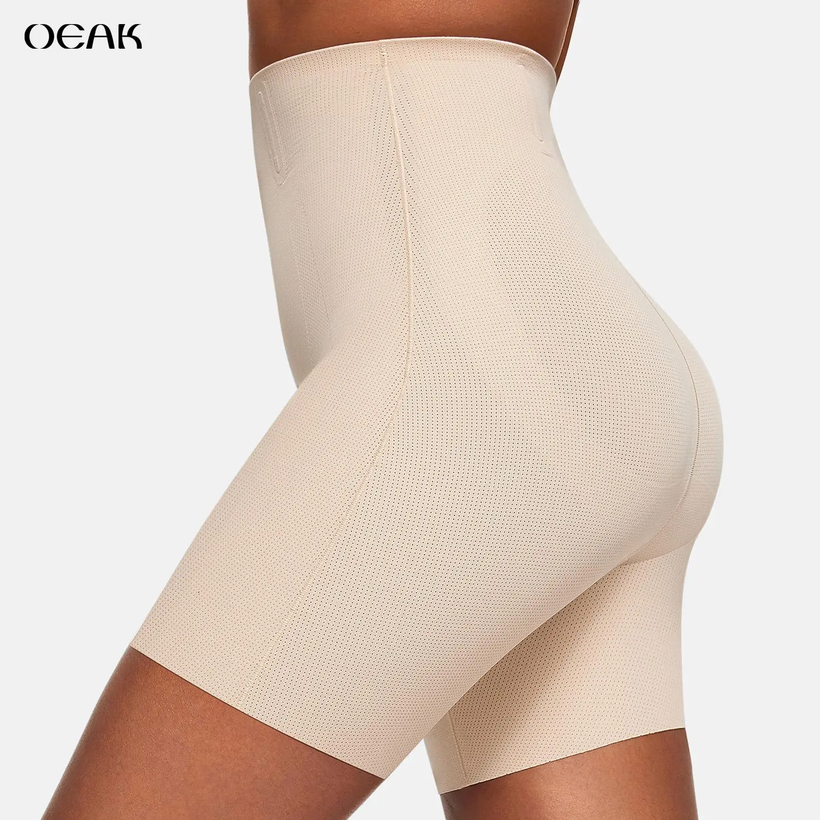 OEAK Tummy Control Shapewear Breathable Comfortable Shorts for Women Butt Lifting Body Shaper Shorts High Waisted Seamless Girdles Under Dress