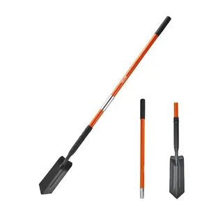 fathersdaygift VEVOR Trench Shovel, 4 in Blade Heavy-Duty Trenching Shovel, Narrow Spade Trench Digger with Fiberglass Handle and Non-Slip Grip, for Gardening, Digging Holes, Trenching, and Planting, 56 in Long