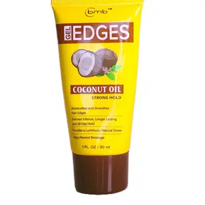 BMB Coconut Oil Gel Edges - Strong Hold Formula, All Day Edge Control Hold for Haircare Styling, Smooth Moisturize 1 FL OZ / 30 mL