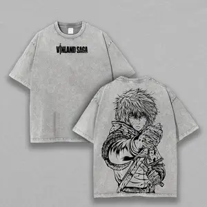 valentine shirts  Thorfinn Vinland Saga Oversized Tee, Washed Vintage Viking Anime Shirt, Heavy Cotton Double Printed Menswear Top Underwear T-Shirt Unisex Oversize Manga