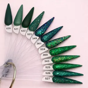 Enchanted Emerald Green Acrylic Collection from Dynamic Nail Supply