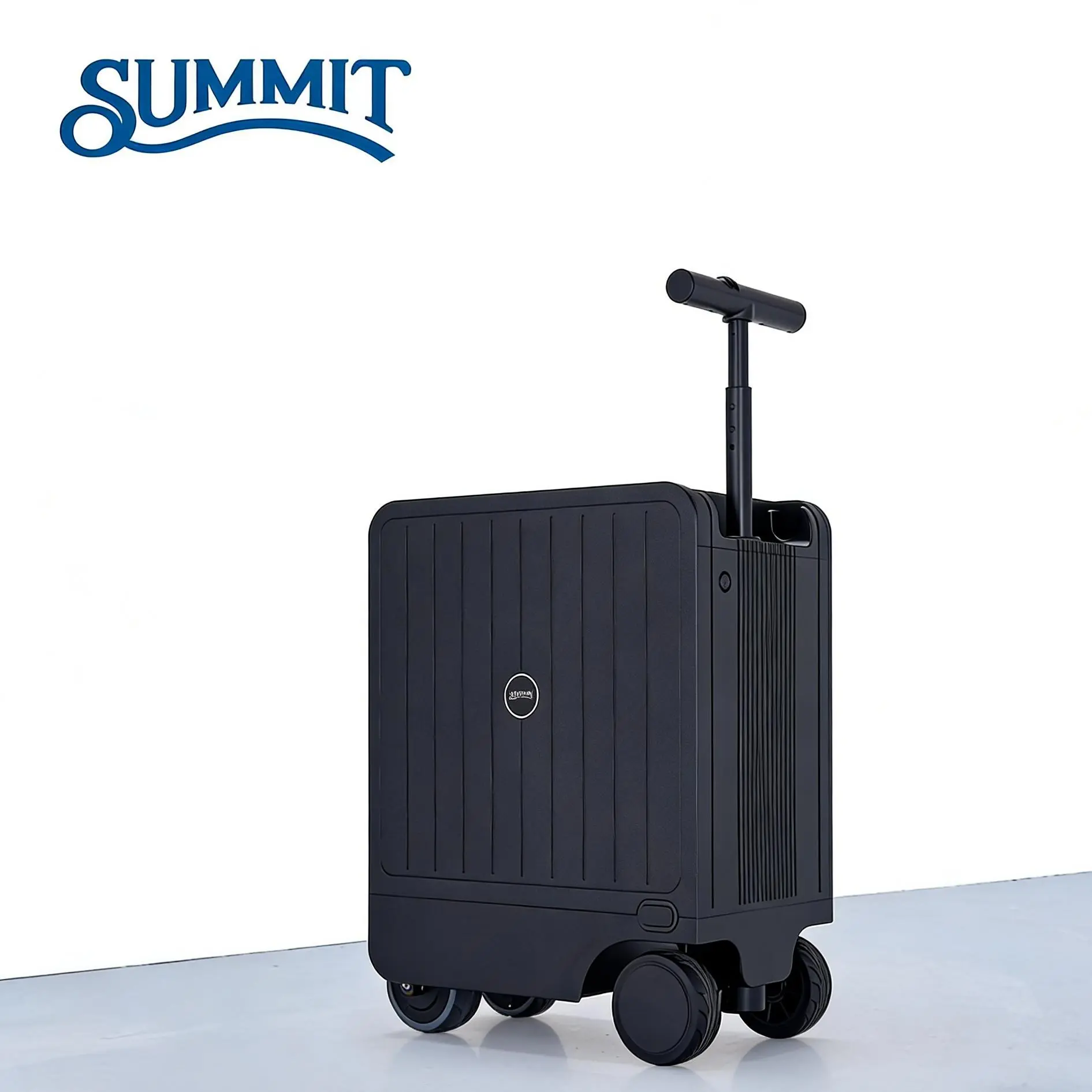 SUMMIT PCD2602 Compact Unisex Adult Polycarbonate Electric Ridable Luggage - 4 360-Rotation Spinner Wheels, TSA Lock Closure, Multi-Function, User-Friendly, Stylish, Dry Clean Compatible, Ideal for Travel