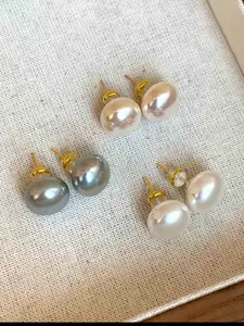 Elegant Imitation Pearl Stud Earrings Set, 3 Pairs French Vintage Style, Simple Fashion, Suitable for Daily Commute, Multi-Functional Ear Jewelry, Faux Pearl Jewelry