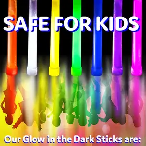 18pcs Multicolor Glow in the Dark Sticks, High Bright Long-Lasting Hanging Design, Holiday Essential Party Decor, Perfect for Concerts, Festivals, Birthdays, Gifts, Kids Play, Outdoor Camping