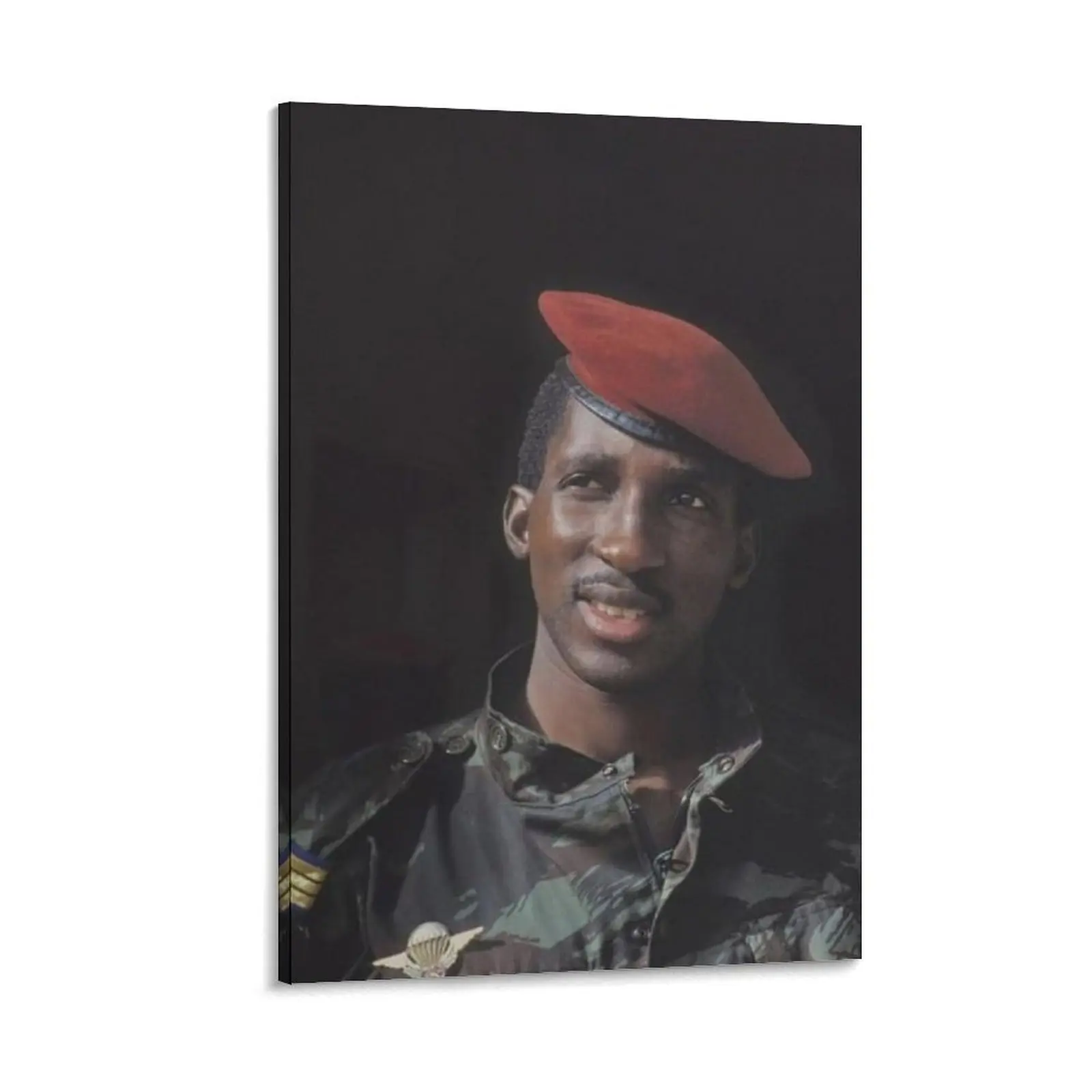 Thomas Sankara (Burkina Faso President) Artistic Print, Canvas Wall Art Portrait, Home Decor for Bedroom & Office, Ideal Gift for Home Supplies Enthusiasts, Decoration