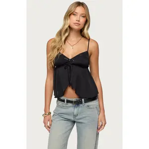 Edikted Women's Liby Split Front Babydoll Top