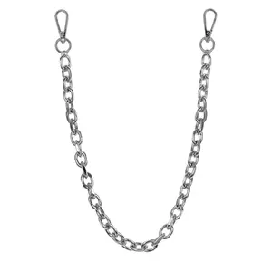 12mm Anchor Link Pant Chain – Silver Tone, Unisex Design