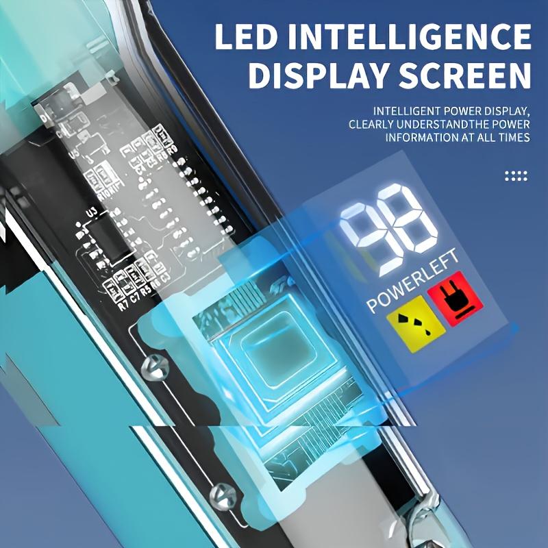 Professional Transparent Hair Clipper for Men - Cordless Rechargeable Trimmer with High-Speed Silent Motor, USB-C Precision Grooming for Home & Salon, Portable Electric Hair Cutting Machine, Durable & Easy to Clean