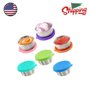 6x1.6 Oz Salad Dressing Containers with Lids, Small Leakproof