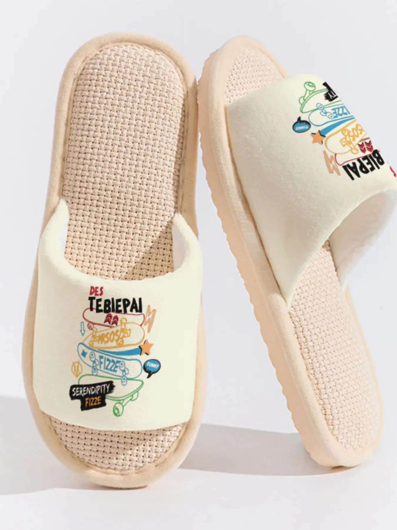 Stacked Skateboard Slippers Cloud-Feeling Retro Street Trendy Style Indoor Outdoor Must-Have
