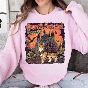 Quest Squad Short Sleeve T-Shirt, Broccoli Sweatshirt, On.yx Storm Fou.rth Wing Hoodie, Broccoli Cat Violet