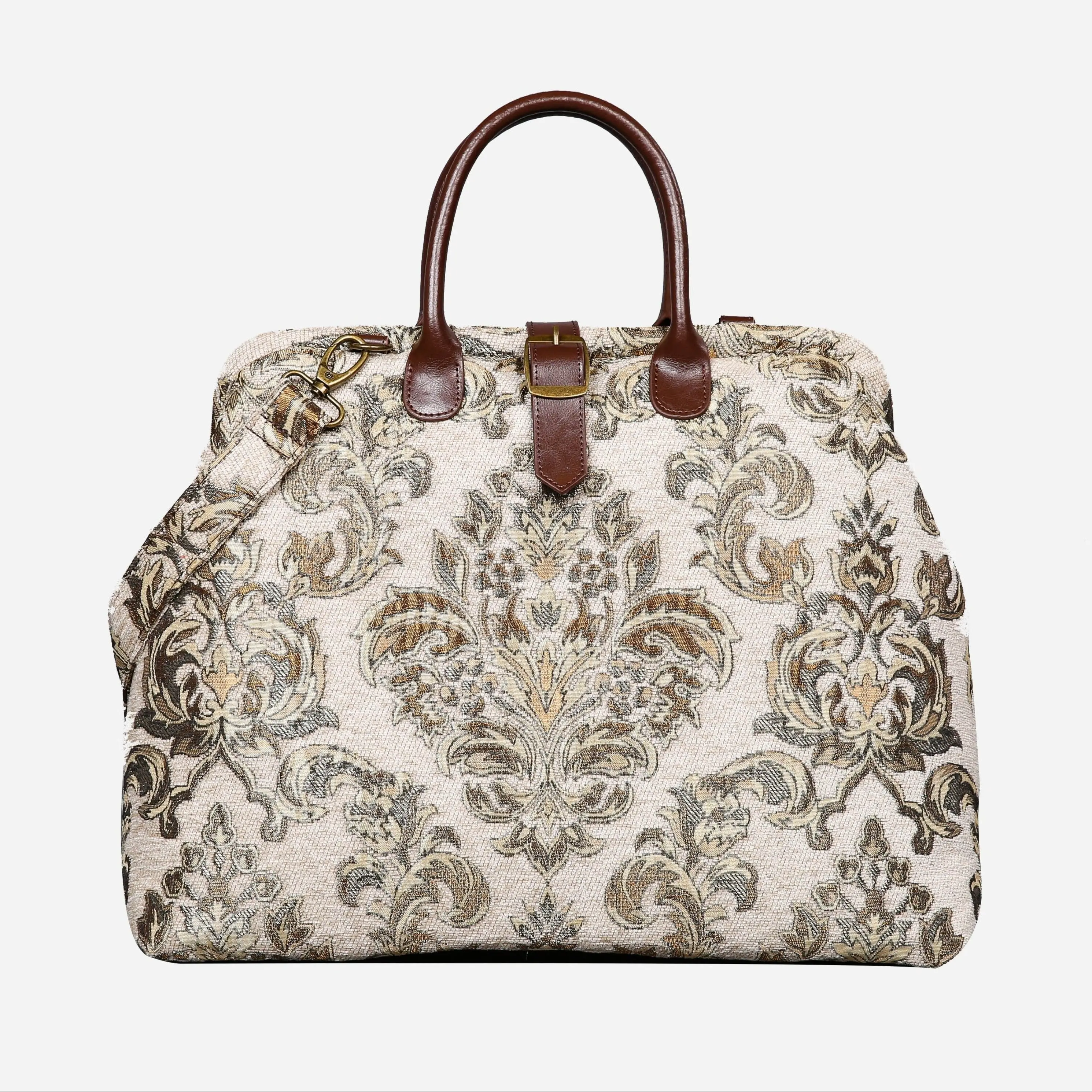 Victorian Blossom Cream/Gold Mary Poppins Weekender