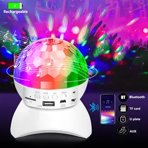 CLTRADE USB Powered Party LED Lights & Portable Wireless Bluetooth Speaker DJ Disco Strobe Stage Lamp Cozy Lighting Night Light For Parties Bars Birthdays Weddings Holidays Events Live Shows Decorations Lights