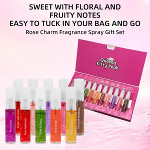 10pcs Sweet Floral & Fruity Scented Spray Gift Set, Easy to Carry, Perfect for Christmas, Valentine's Day, Birthday Gifts