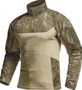 Unisex Tactical Training Shirt 1/4 Zip – Breathable Long Sleeve Combat Top for Hunting Range Use