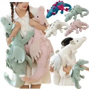Adorable Flying Dragon Animals Flying Dragon Dolls Flying Wings Dinosaur Rag Doll White Green Blue Pink Dinos Doll Jelly Cat