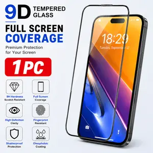 9H Full Cover Tempered Glass Screen Protector for iPhone 14/15/16, Bubble-Free Fit, Anti-Fingerprint, Shockproof, Military-Grade Shatterproof Phone Accessory (Note: Does Not Prevent Prying) HD fathersdaygiftideas