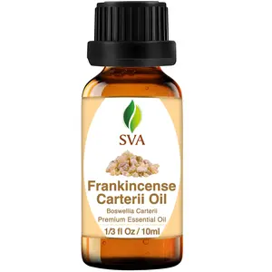 SVA Frankincense Essential Oil – 1/3 Fl Oz – 100% Natural Boswellia Carterii Oil - for Diffuser, Hair Care, Face, Skin Care, Aromatherapy, Scalp and Body Massage, Soap and Candle Making