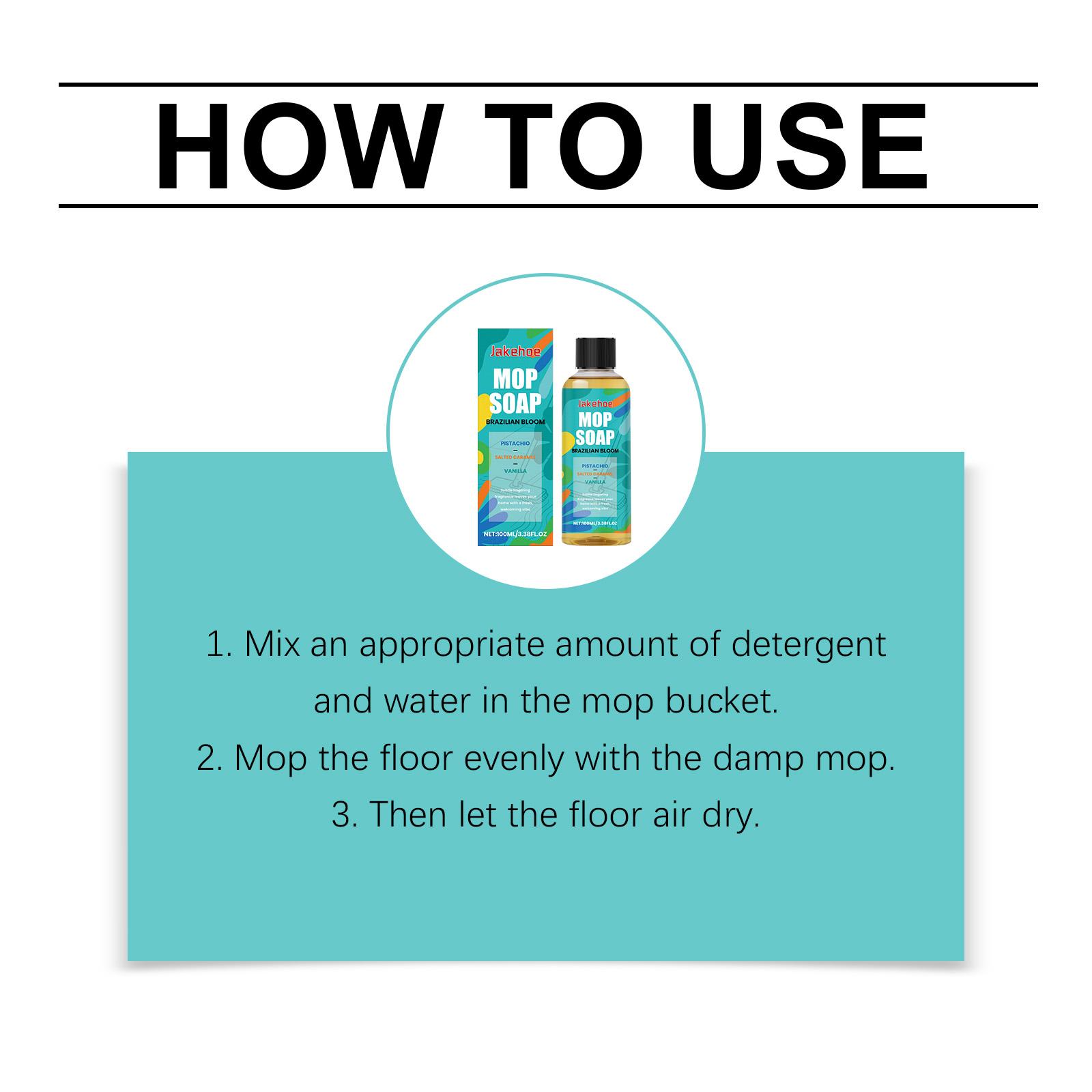 Jakehoe Scented Mop Soap Cleaning Liquid Multi-Material Floor Cleaning, Stain Removal, Fresh And Fragrant Cleaning Liquid