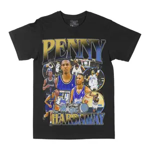 Penny Hardaway Orlando Magic Graphic Tee, Y2K Rap Streetwear T-Shirt, Unisex Crew Neck, Vintage Hip-Hop Graphic, Sports Style, Casual Cotton Fit
