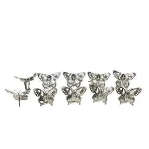 Continental.800 Silver His and Her Butterfly Place Card Holders