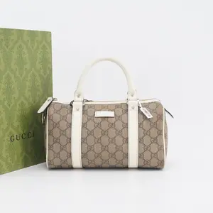 Pre-owned GUCCI pvc top handle bags GG Supreme Small Joy Boston Bag BGP194284 Maya