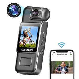 Portable Sports Camera, Wireless Wifi Automatic Action Camera with 180° Rotation Lens & Color Screen, Vlog Digital Camcorder with IR Night Vision for Cycling