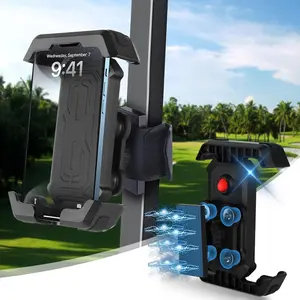 Golf Cart  Phone Holder Mount with 4 Vibration Dampeners and Anti Shake for EZGO/Club /Yamaha, Cell Phone  with Upgrade N52  for 4.7"-7.2" // Pixel