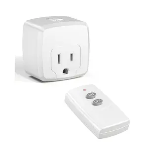 Remote Control Outlet Plug with 100FT RF Signal, Wireless Remote Light Switch On Off Power Switch, 15A 1875W Outlet Set for Household Appliances, Lamps, Fans, Lights and Home Convenience