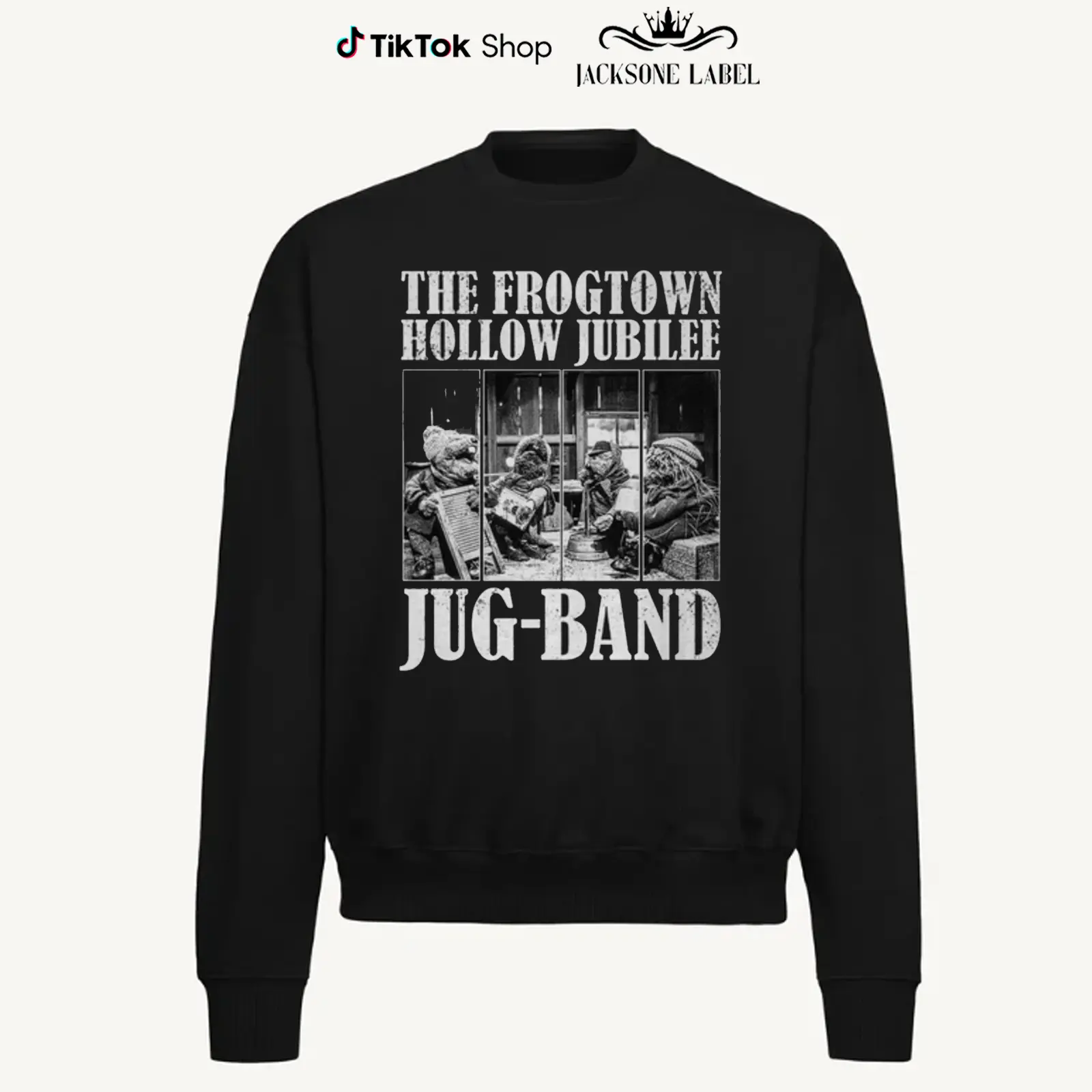 The Frogtown Hollow Jubilee Jug Band Sweatshirt, Emmet Otter's Jug Band Christmas Cartoon Movie Shirt, The Muppet Show, Muppets Fan, Gift For Fan, Chritsmas Party Shirt, Unisex Graphic Crewneck