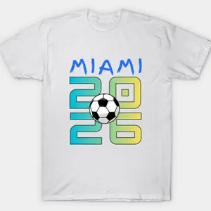 Women's Fitted Classic Cotton Fabric Short-Sleeve Miami Football Champion Cup 2026 T-Shirt UY2